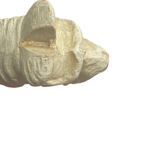 Vtg Burwood Scottish Terrier Dog Figurine White Red Collar Resin Composite - Picture 9 of 12